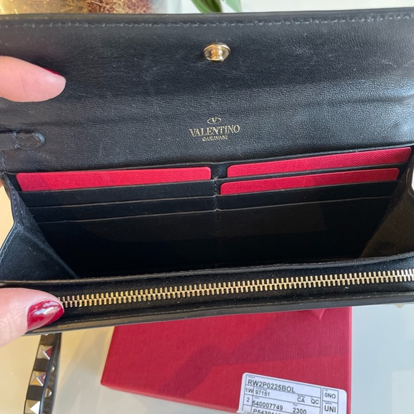 Valentino Black Clutch with Gold Studs - Picture 2 of 5